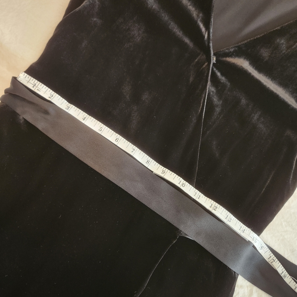 DVF Diane Von Furstenberg Black Velvet Julian Long Wrap Dress Elegant Cocktail 6 - Picture 7 of 12